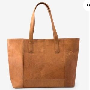 Noonday Collection Leather Tote Bag  - gently used